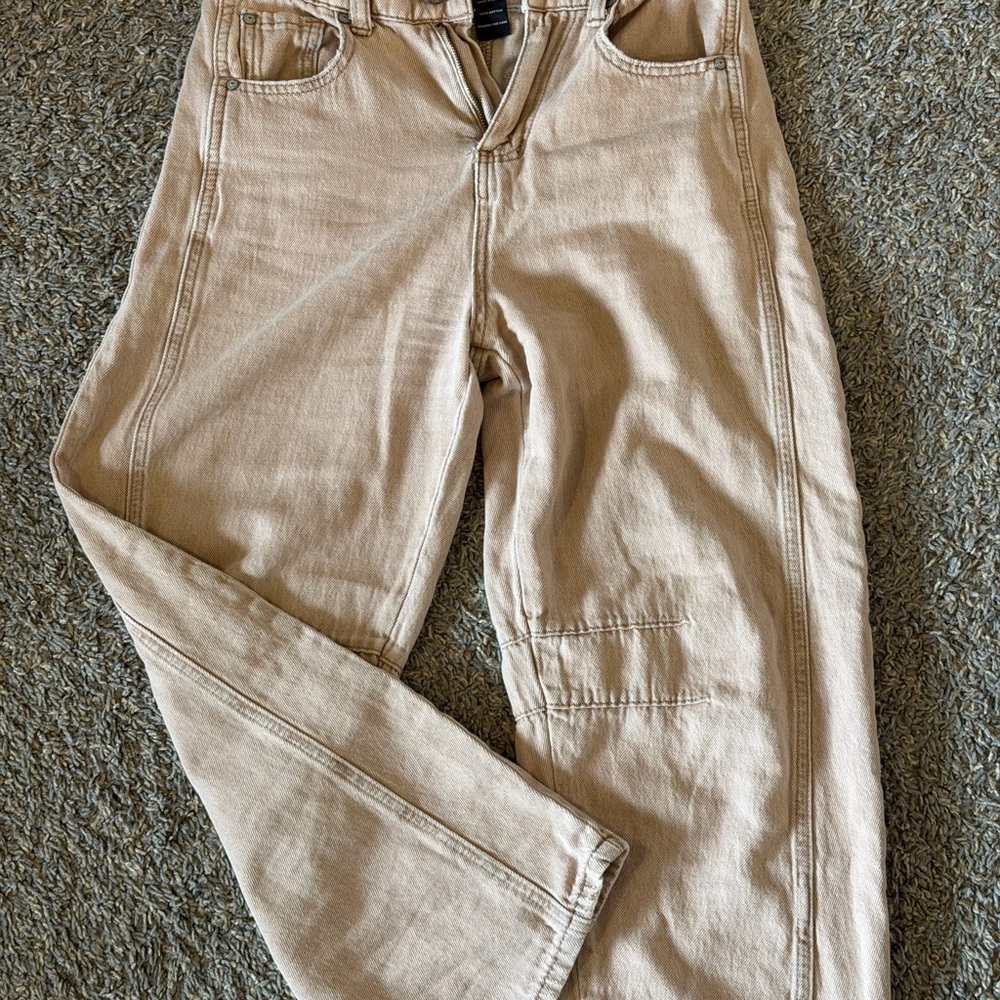 Tan Barrel Jeans